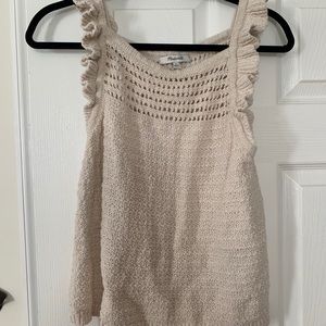 Madewell Ruffle Crochet Sweater